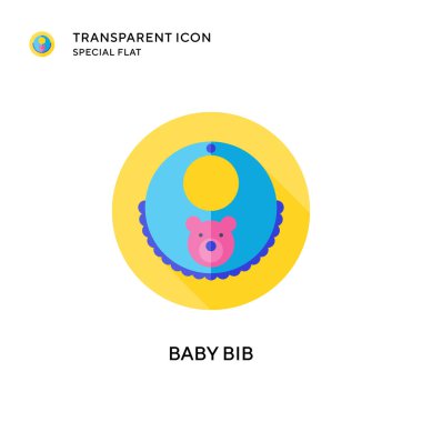 Bebek önlüğü vektör simgesi. Düz çizim. EPS 10 vektörü.