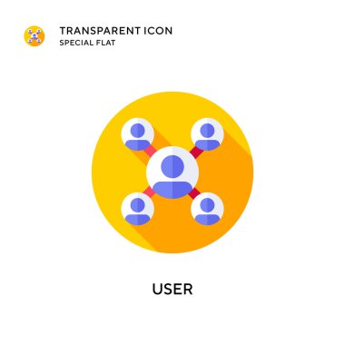 Kullanıcı vektör simgesi. Düz çizim. EPS 10 vektörü.