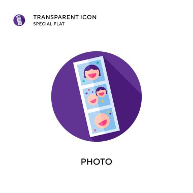 Fotoğraf vektör simgesi. Düz çizim. EPS 10 vektörü.