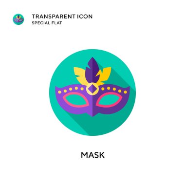 Maske vektör simgesi. Düz çizim. EPS 10 vektörü.