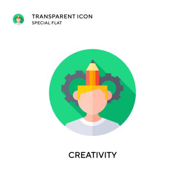 Yaratıcılık vektör simgesi. Düz çizim. EPS 10 vektörü.