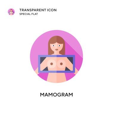 Mamogram vektör simgesi. Düz çizim. EPS 10 vektörü.