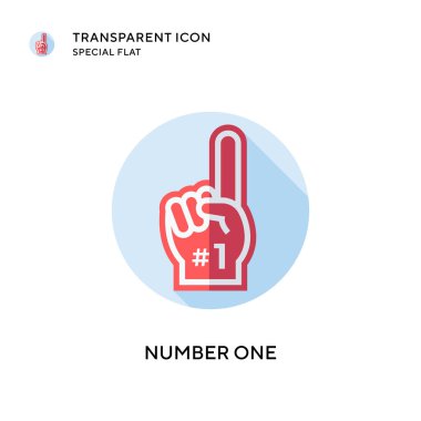 Bir numaralı vektör simgesi. Düz çizim. EPS 10 vektörü.