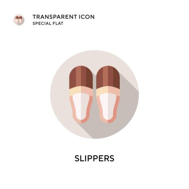 Terlik vektör simgesi. Düz çizim. EPS 10 vektörü.