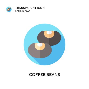 Kahve çekirdeği vektör ikonu. Düz çizim. EPS 10 vektörü.