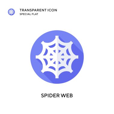 Örümcek ağı vektör simgesi. Düz çizim. EPS 10 vektörü.