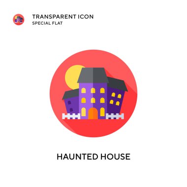 Lanetli ev vektör simgesi. Düz çizim. EPS 10 vektörü.