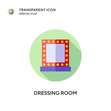 Soyunma odası vektör simgesi. Düz çizim. EPS 10 vektörü.