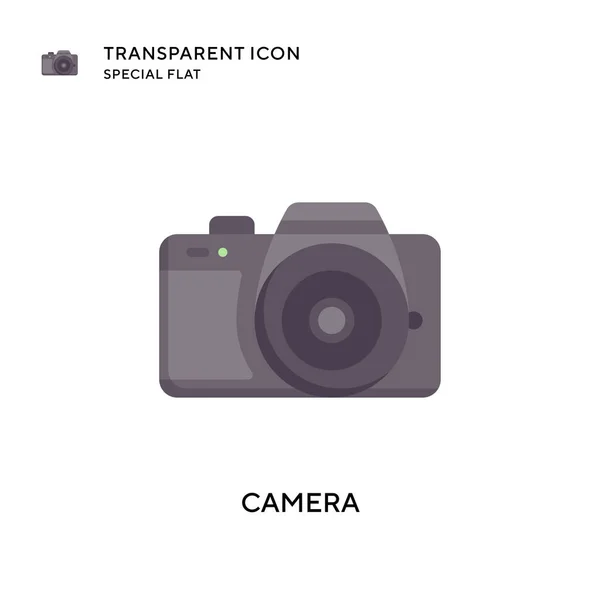 Icône Vectorielle Caméra Illustration Style Plat Vecteur Eps — Image vectorielle