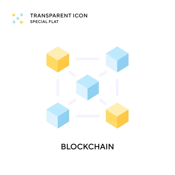 Ícone Vetorial Blockchain Ilustração Estilo Plano Vetor Eps — Vetor de Stock