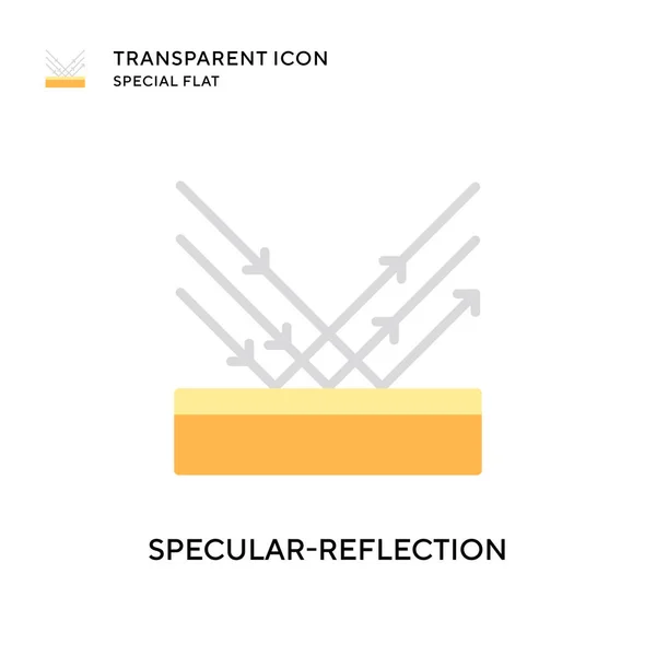 Icône Vectorielle Réflexion Spéculaire Illustration Style Plat Vecteur Eps — Image vectorielle