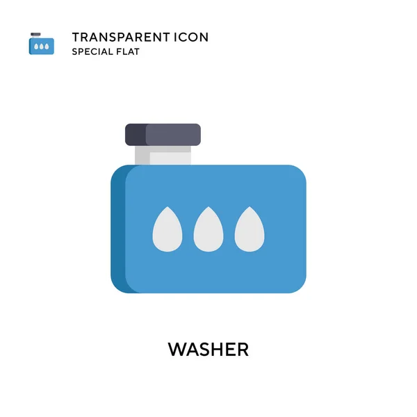 Washer Vektor Icon Flache Illustration Eps Vektor — Stockvektor