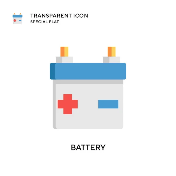 电池矢量图标 平面风格的插图 Eps 10病媒 — 图库矢量图片