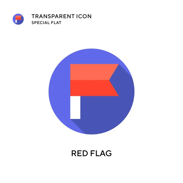Εικόνα Διανύσματος Κόκκινης Σημαίας Επίπεδη Απεικόνιση Στυλ Διανυσματικό Eps — Διανυσματικό Αρχείο