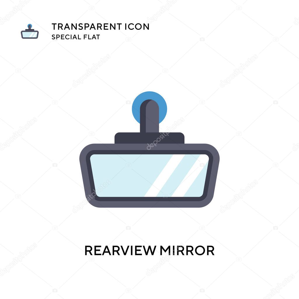 Rearview mirror vector icon. Flat style illustration. EPS 10 vector.