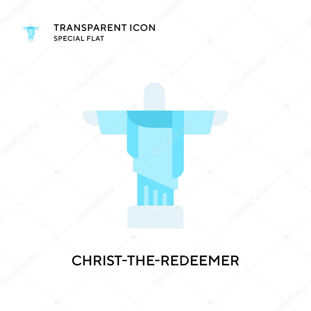 Christ-the-redeemer vector icon. Flat style illustration. EPS 10 vector.
