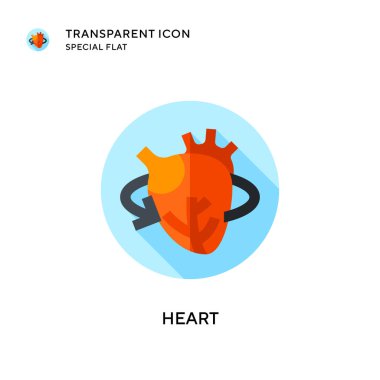 Kalp vektör simgesi. Düz çizim. EPS 10 vektörü.