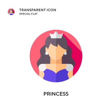 Prenses vektör ikonu. Düz çizim. EPS 10 vektörü.