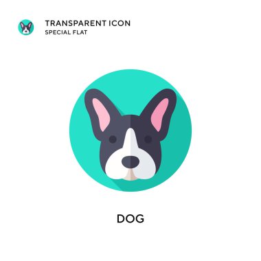 Köpek vektör simgesi. Düz çizim. EPS 10 vektörü.