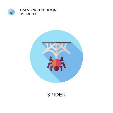 Örümcek vektör simgesi. Düz çizim. EPS 10 vektörü.