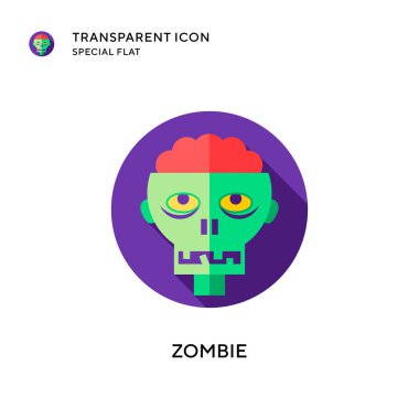 Zombi vektör simgesi. Düz çizim. EPS 10 vektörü.