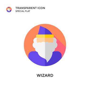 Büyücü vektör simgesi. Düz çizim. EPS 10 vektörü.