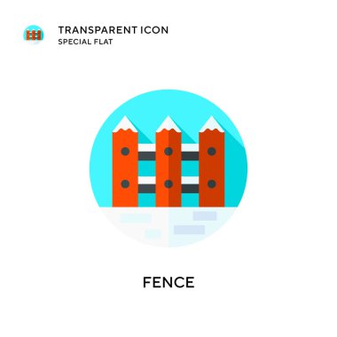 Çit vektör simgesi. Düz çizim. EPS 10 vektörü.