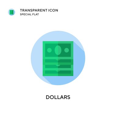 Dolar vektör simgesi. Düz çizim. EPS 10 vektörü.