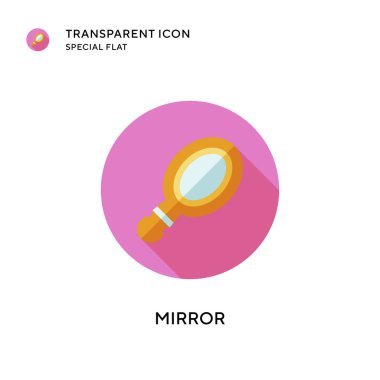 Ayna vektör simgesi. Düz çizim. EPS 10 vektörü.