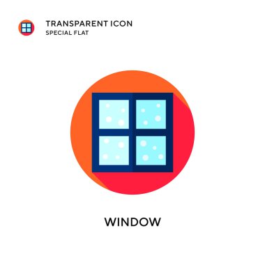 Pencere vektör simgesi. Düz çizim. EPS 10 vektörü.