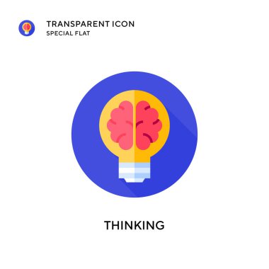 Vektör ikonu düşünüyorum. Düz çizim. EPS 10 vektörü.