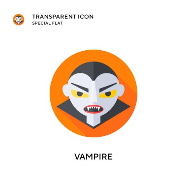 Vampir vektör ikonu. Düz çizim. EPS 10 vektörü.