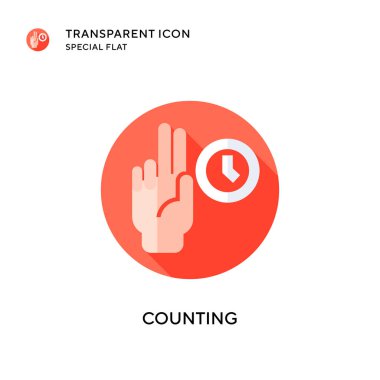 Vektör simgesi sayılıyor. Düz çizim. EPS 10 vektörü.