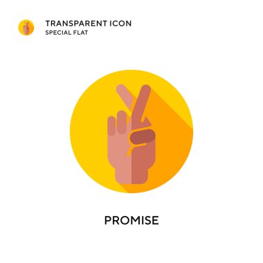 Vektör ikonu sözü ver. Düz çizim. EPS 10 vektörü.