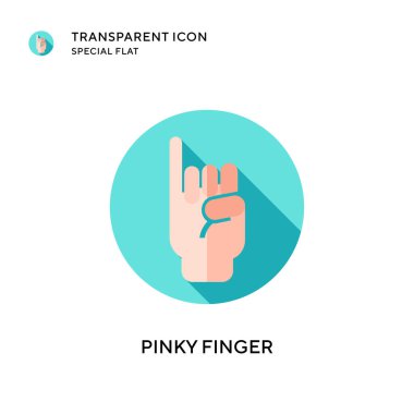 Serçe parmak vektör simgesi. Düz çizim. EPS 10 vektörü.