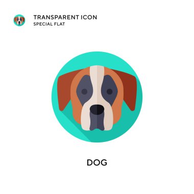 Köpek vektör simgesi. Düz çizim. EPS 10 vektörü.