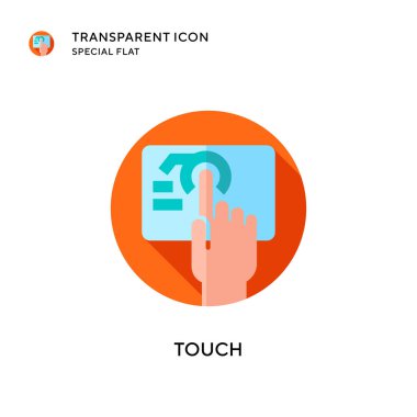 Vektör simgesine dokun. Düz çizim. EPS 10 vektörü.