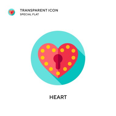 Kalp vektör simgesi. Düz çizim. EPS 10 vektörü.