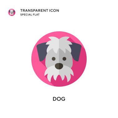 Köpek vektör simgesi. Düz çizim. EPS 10 vektörü.