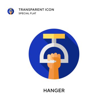 Askı vektör simgesi. Düz çizim. EPS 10 vektörü.