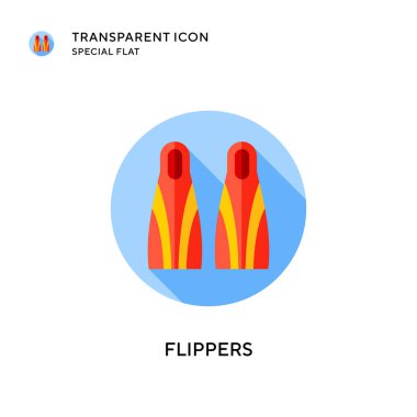 Flippers vektör simgesi. Düz çizim. EPS 10 vektörü.