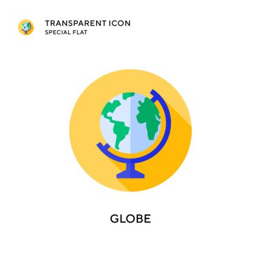 Dünya vektör simgesi. Düz çizim. EPS 10 vektörü.