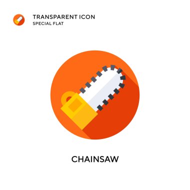 Elektrikli testere vektör simgesi. Düz çizim. EPS 10 vektörü.