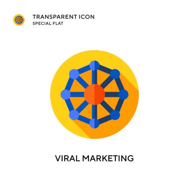 Viral pazarlama vektör simgesi. Düz çizim. EPS 10 vektörü.