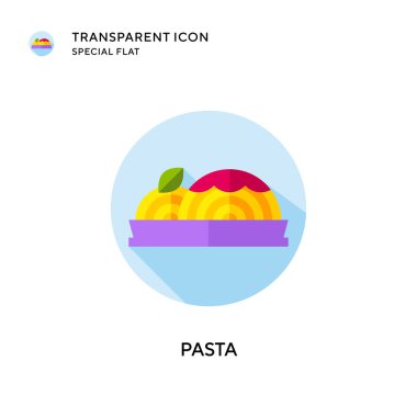 Makarna vektör simgesi. Düz çizim. EPS 10 vektörü.