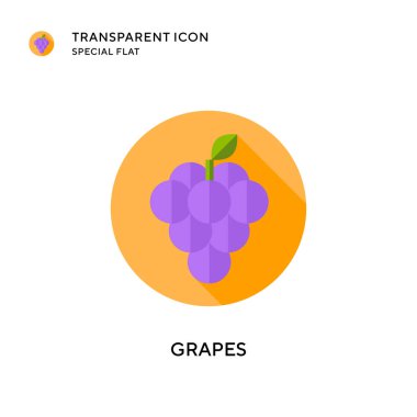 Üzüm vektör simgesi. Düz çizim. EPS 10 vektörü.