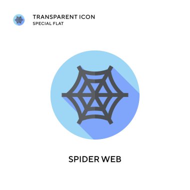 Örümcek ağı vektör simgesi. Düz çizim. EPS 10 vektörü.