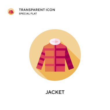 Ceket vektör simgesi. Düz çizim. EPS 10 vektörü.