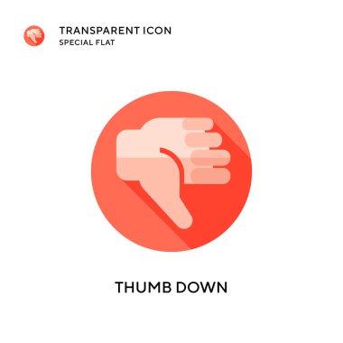 Başparmak aşağı vektör simgesi. Düz çizim. EPS 10 vektörü.