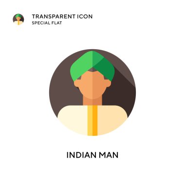 Hint erkek vektör ikonu. Düz çizim. EPS 10 vektörü.